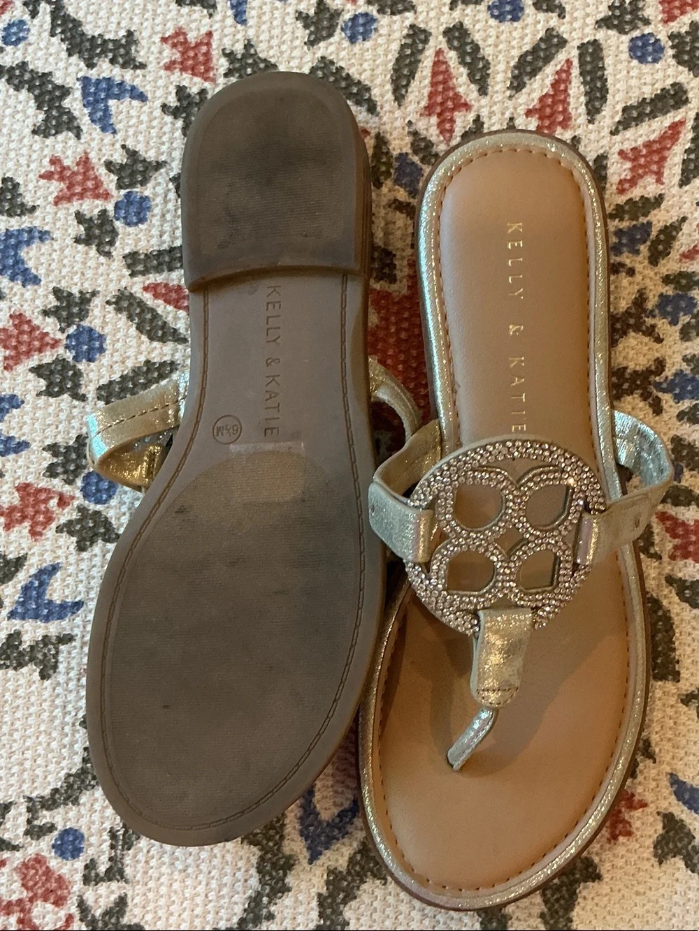Kelly & Katie metallic gold